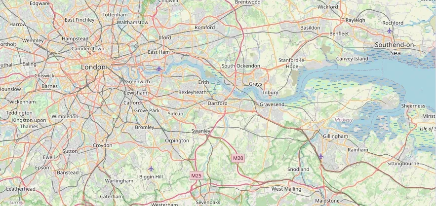 Map of the Dartford area we cover